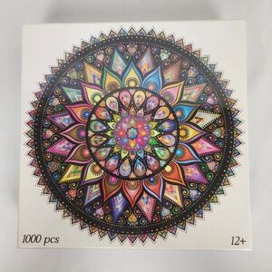 New in Box Bgraamiens Puzzle Geometric Colorful Mandala 1000 Pieces